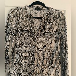 INC snakeskin blouse